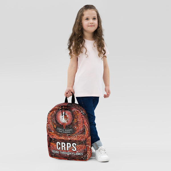 ILLTOCHILL CRPS Awareness Backpack – Girl's 2 Front (Black)
