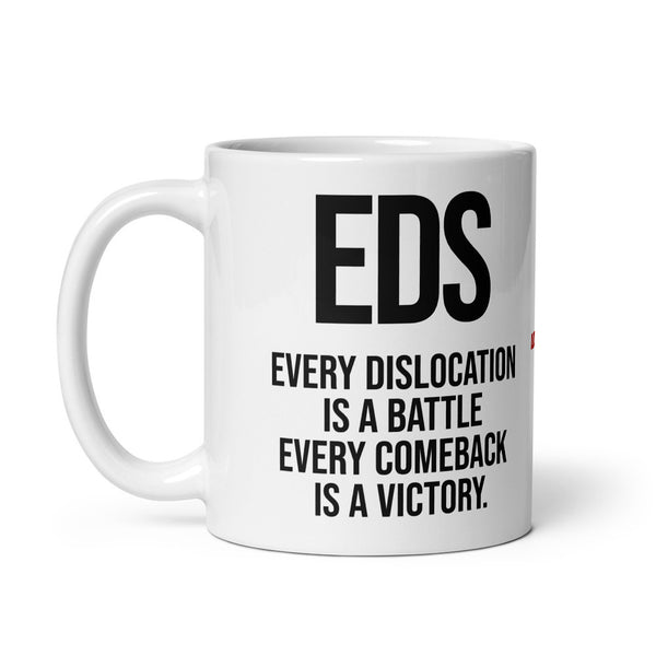 ILLTOCHILL EDS ehler danlos syndrome awareness gift White glossy mug – Default Handle on Left