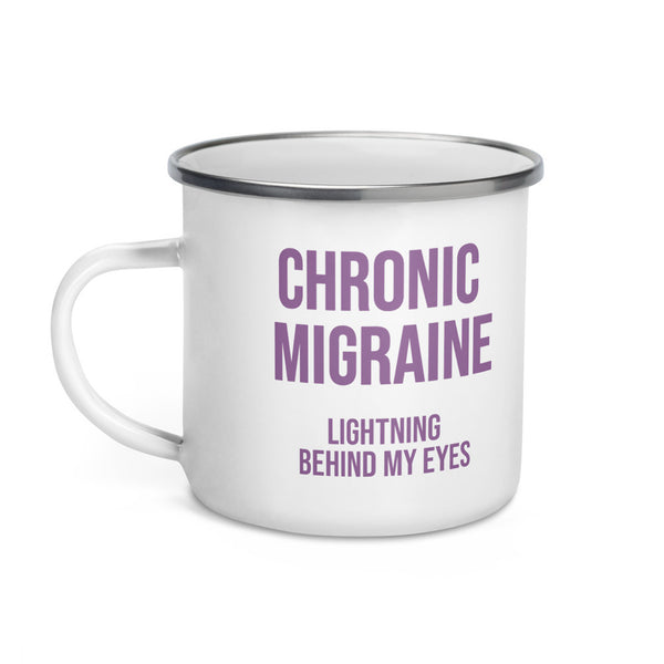 ILLTOCHILL Chronic Migraine awareness and support gift Enamel Mug – Default Left