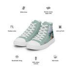 ILLTOCHILL OCD awareness Obsessive-Compulsive Disorder gift Men’s high top canvas shoes – Product specs Left Front