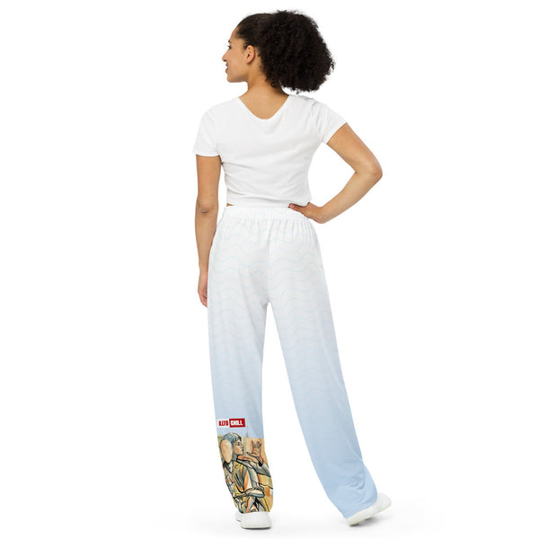 ILLTOCHILL Tourette's Syndrome Awareness Pants – Women's Back (White)