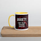 ILLTOCHILL Anxiety awareness gift Mug with Color Inside – Lifestyle Left