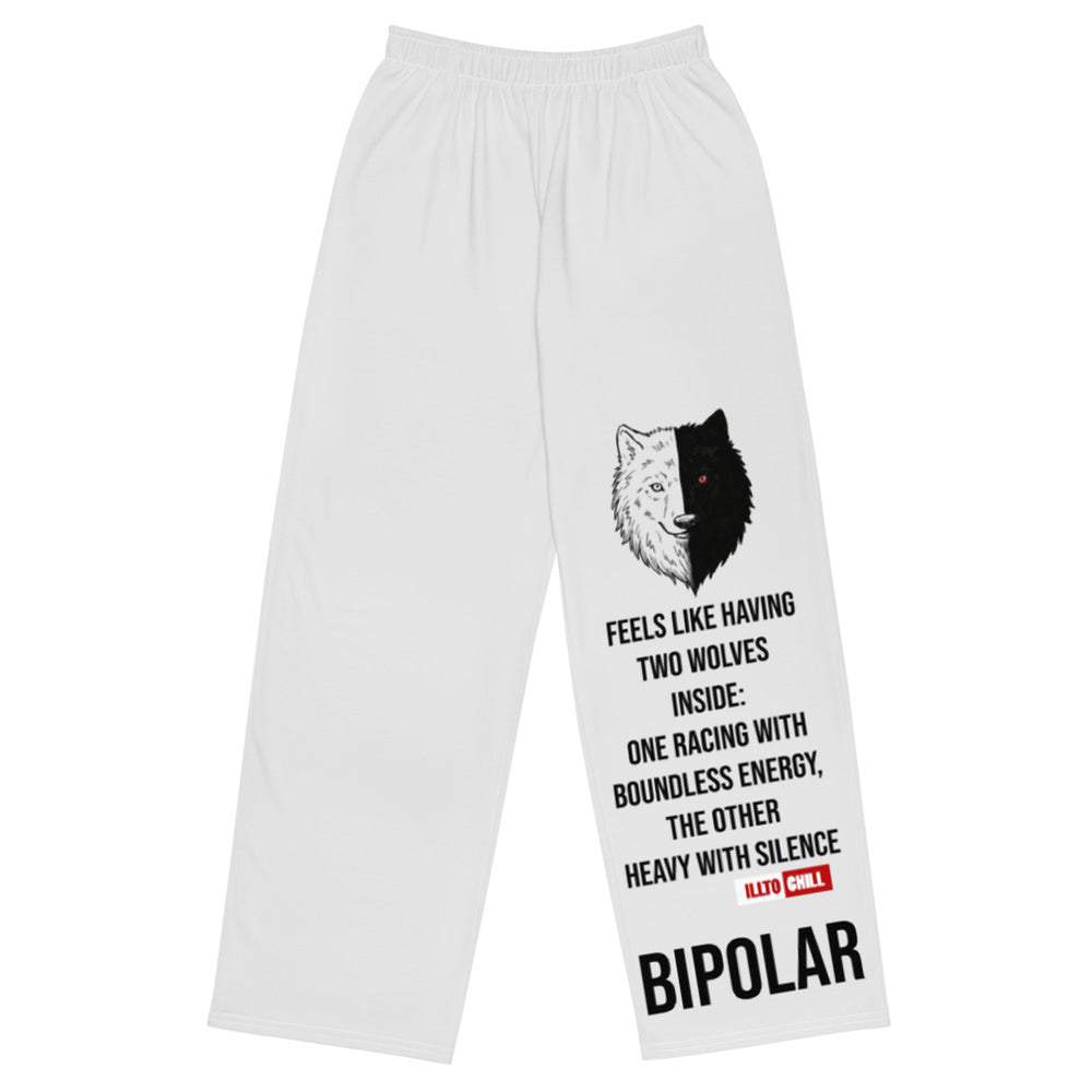 ILLTOCHILL bipolar wide leg pants for comfort, movement, and identity-driven awareness apparel