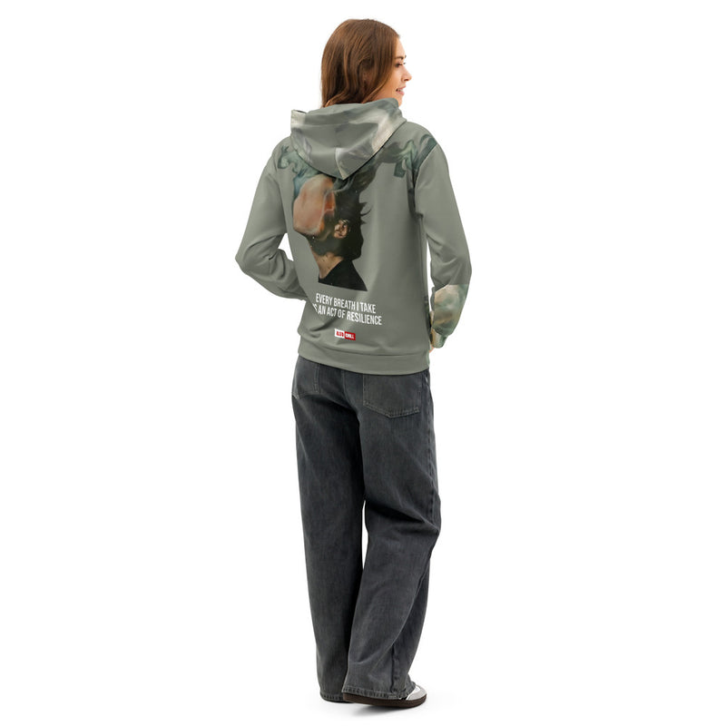 ILLTOCHILL Asthma awareness and support gift unisex cotton hoodie – Women's Back (White)