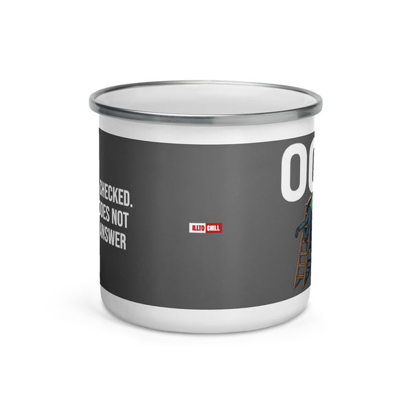 ILLTOCHILL OCD awareness Obsessive-Compulsive Disorder gift Enamel Mug – Default Front