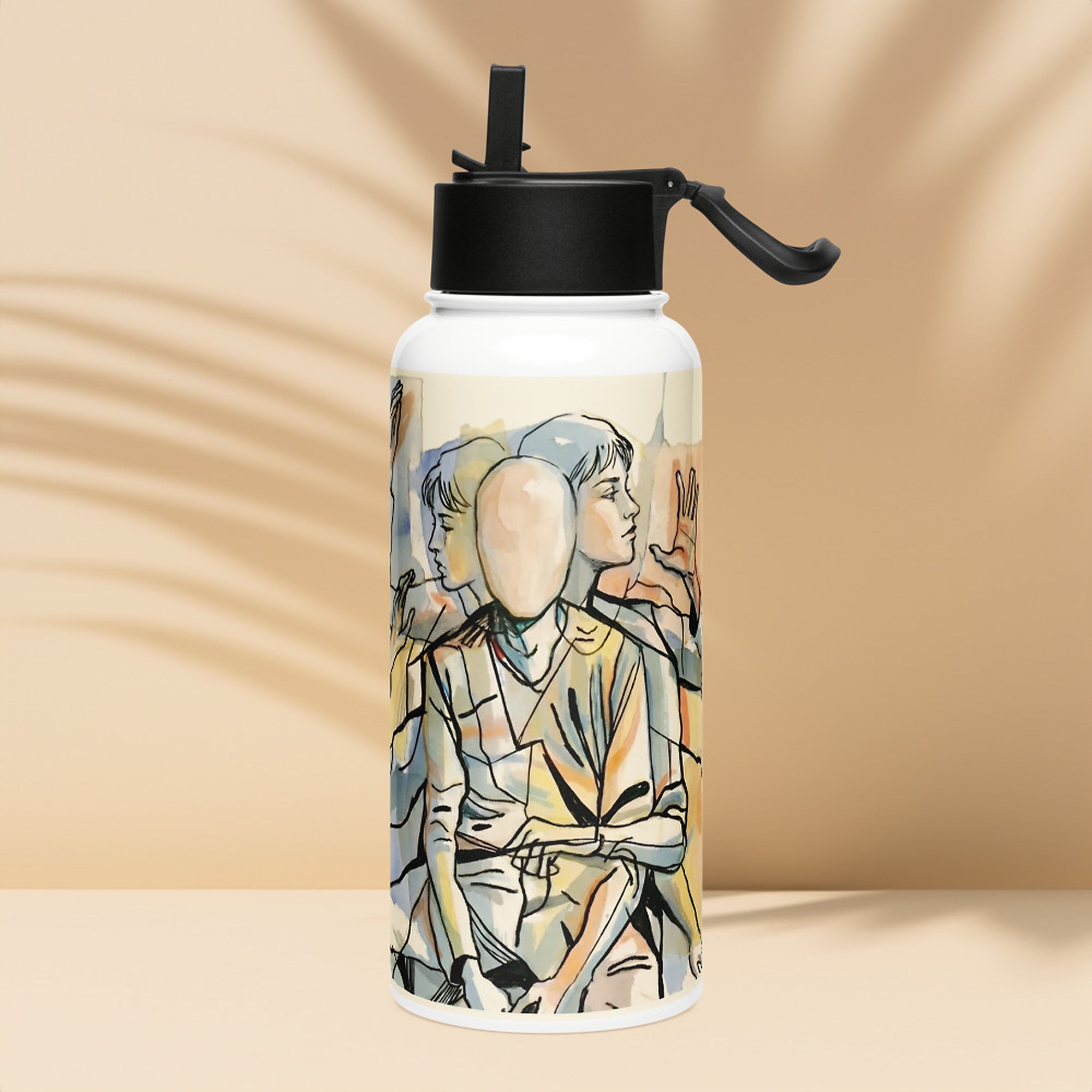 ILLTOCHILL Tourette syndrome awareness TS gift Stainless steel water bottle with a straw lid – Lifestyle 4 Left