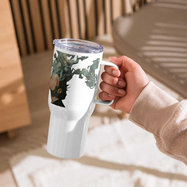 ILLTOCHILL Asthma awareness and support gift travel mug with a handle – Lifestyle 7 Left