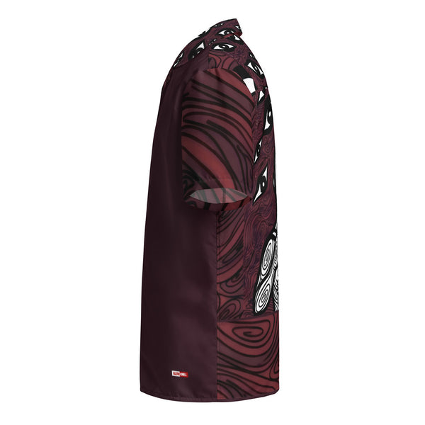 ILLTOCHILL Anxiety awareness Unisex button shirt – Ghost Left (Black)