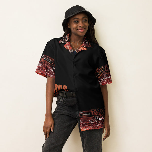 ILLTOCHILL CRPS awareness Complex Regional Pain Syndrome support Unisex button shirt – Women's Lifestyle Front (Black)