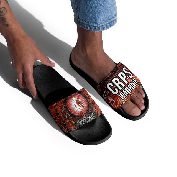 ILLTOCHILL CRPS Awareness Men's Slides – Men's Lifestyle 2 Right Front (Crps Awareness Men's Slides)