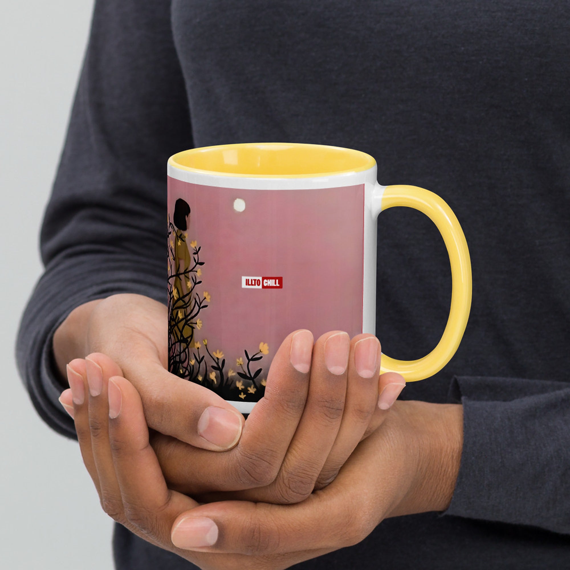 ILLTOCHILL Endometriosis awareness Endo warrior gift Mug with Color Inside – Lifestyle 3 Right