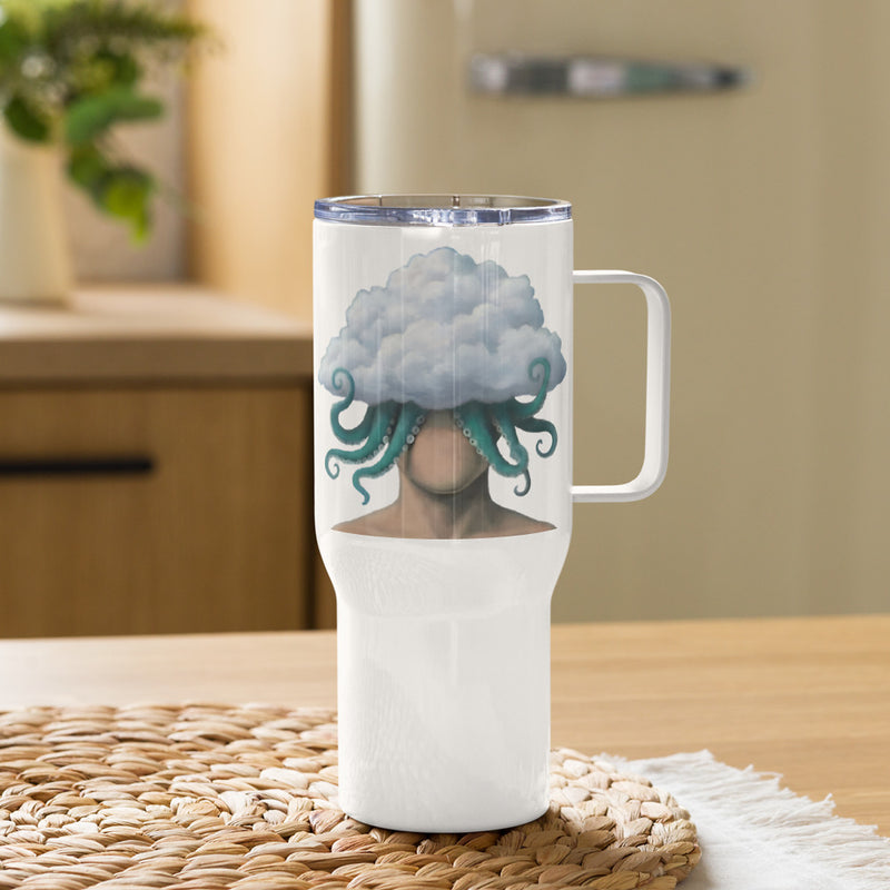 ILLTOCHILL OCD awareness Obsessive-Compulsive Disorder gift Travel mug with a handle – Lifestyle 2 Left