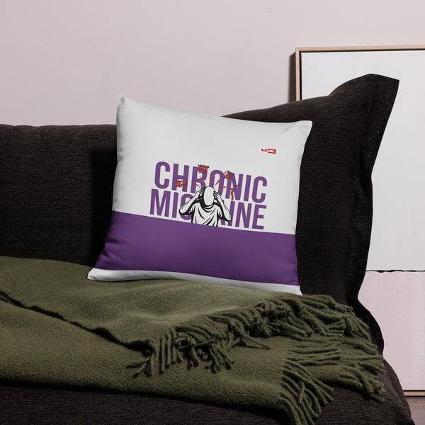 ILLTOCHILL Migraine Awareness Pillow – Lifestyle 2 Front (White)