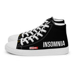 ILLTOCHILL Insomnia Night Owl Men’s high top canvas shoes – Flat Left