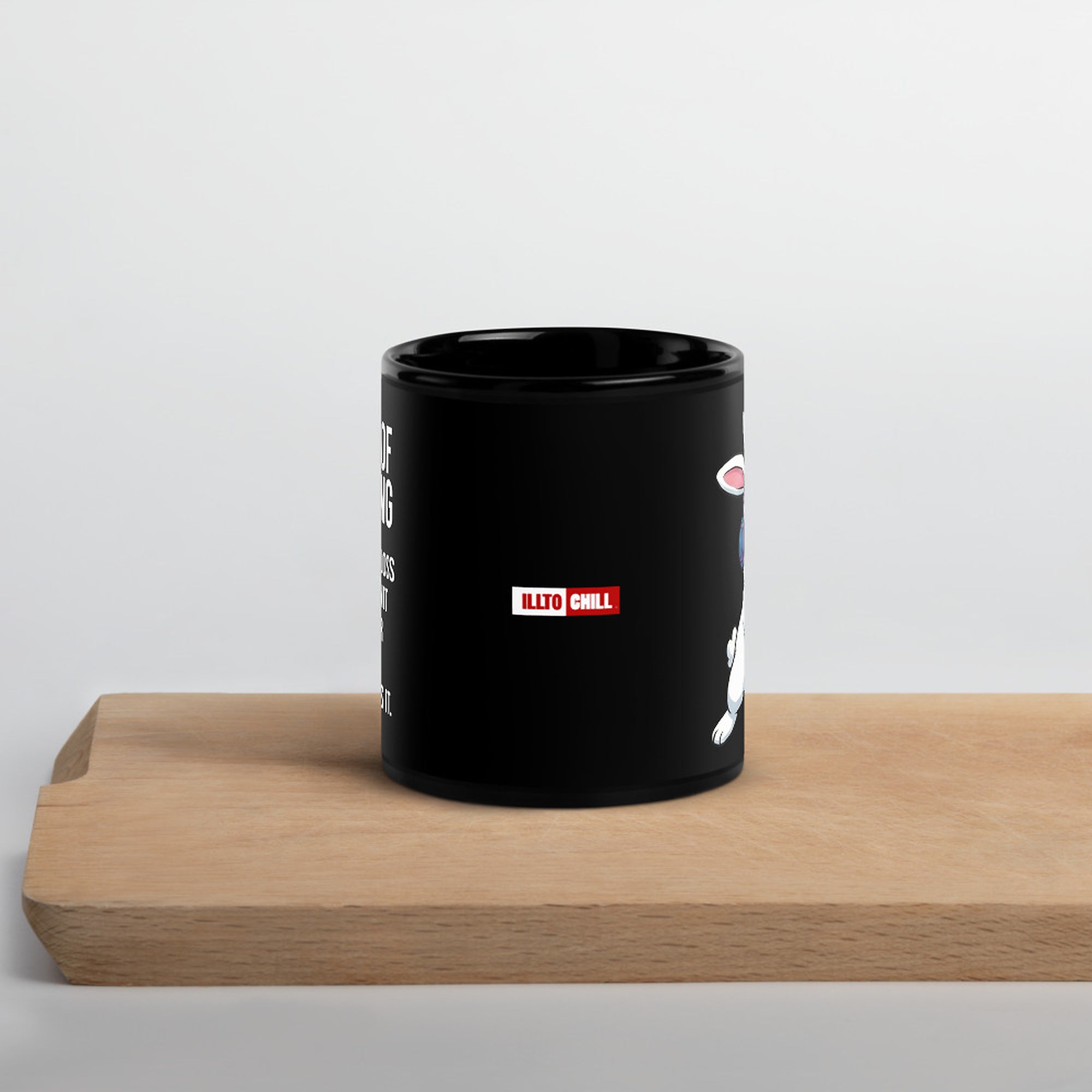 ILLTOCHILL Hard of hearing support gift for hearing impaired Black Glossy Mug – Lifestyle 3 Front