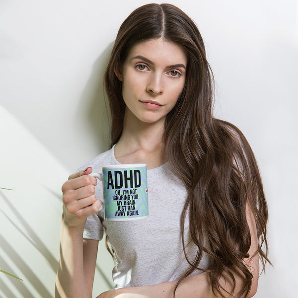 ILLTOCHILL Adhd Attention deficit awareness gift White glossy mug – Lifestyle Woman