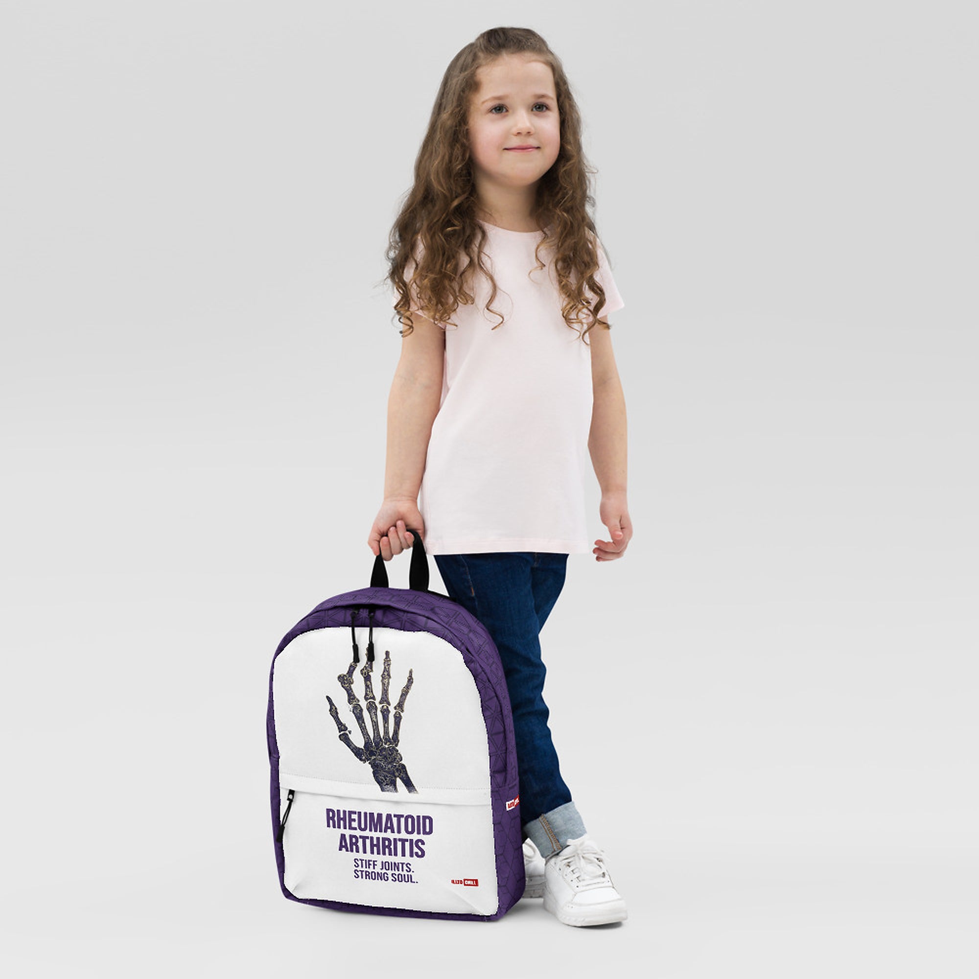 ILLTOCHILL RA Awareness Backpack – Girl's 2 Front (Clear)