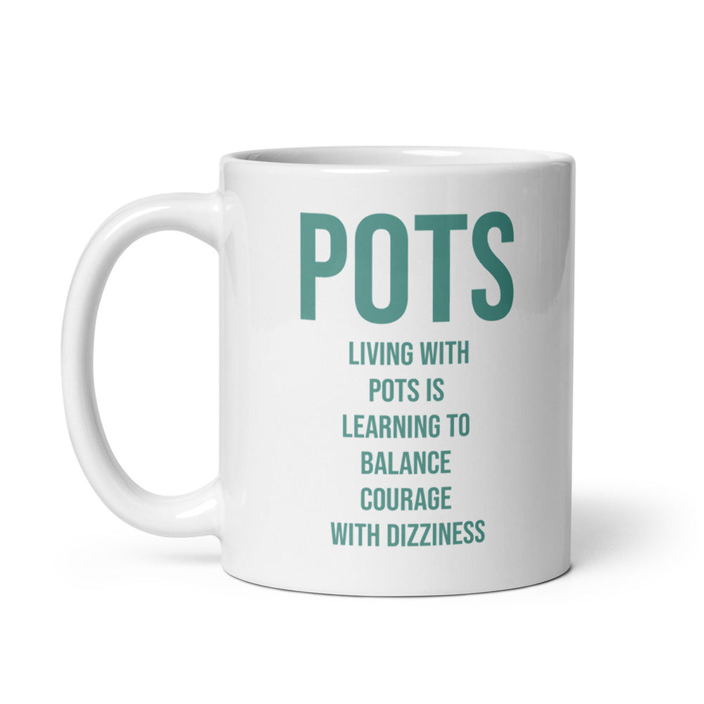 ILLTOCHILL POTS awareness gift White glossy mug – Default Handle on Left