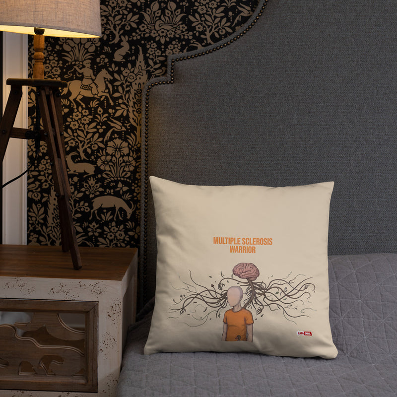 ILLTOCHILL MS Multiple Sclerosis awareness and support gift Pillow – Lifestyle Front Lifestyle 2 (Black)