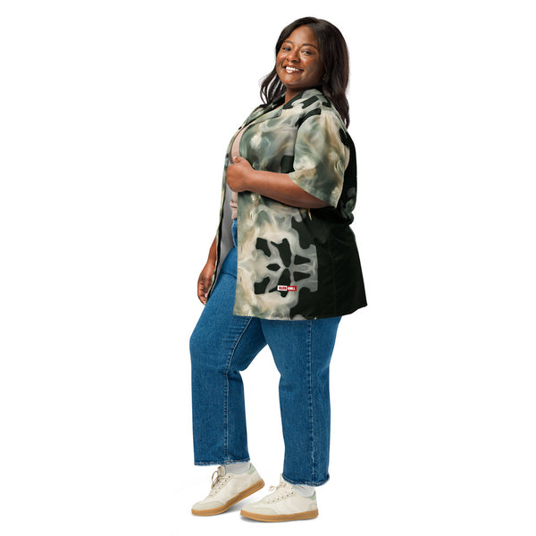 ILLTOCHILL Asthma awareness support Unisex button shirt – Women's 3 Left (Black)