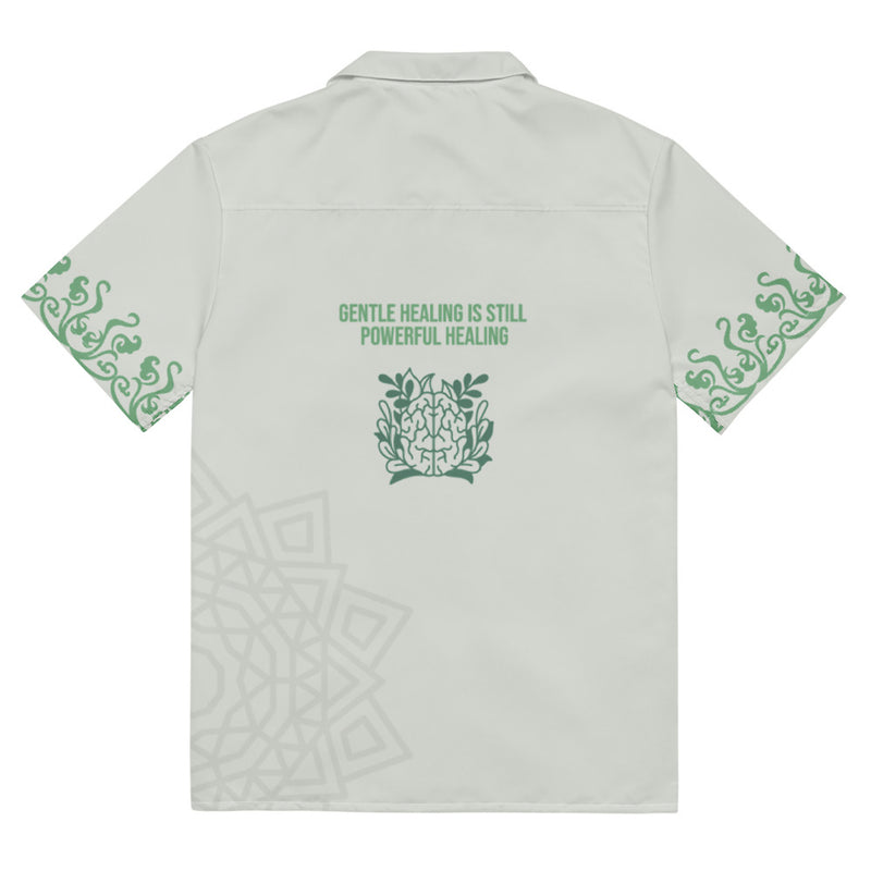 ILLTOCHILL TBI Traumatic brain injury support Unisex button shirt – Flat Back (White)