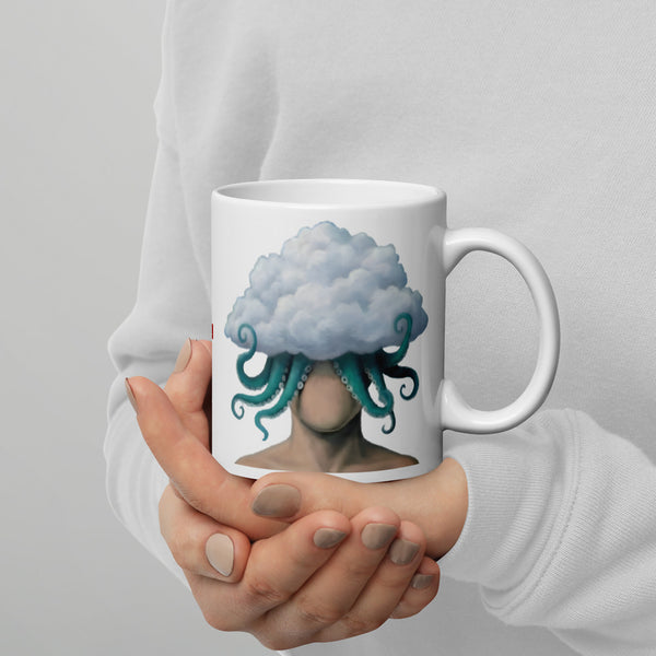 ILLTOCHILL OCD awareness Obsessive-Compulsive Disorder gift White glossy mug – Lifestyle 3 Handle on Right