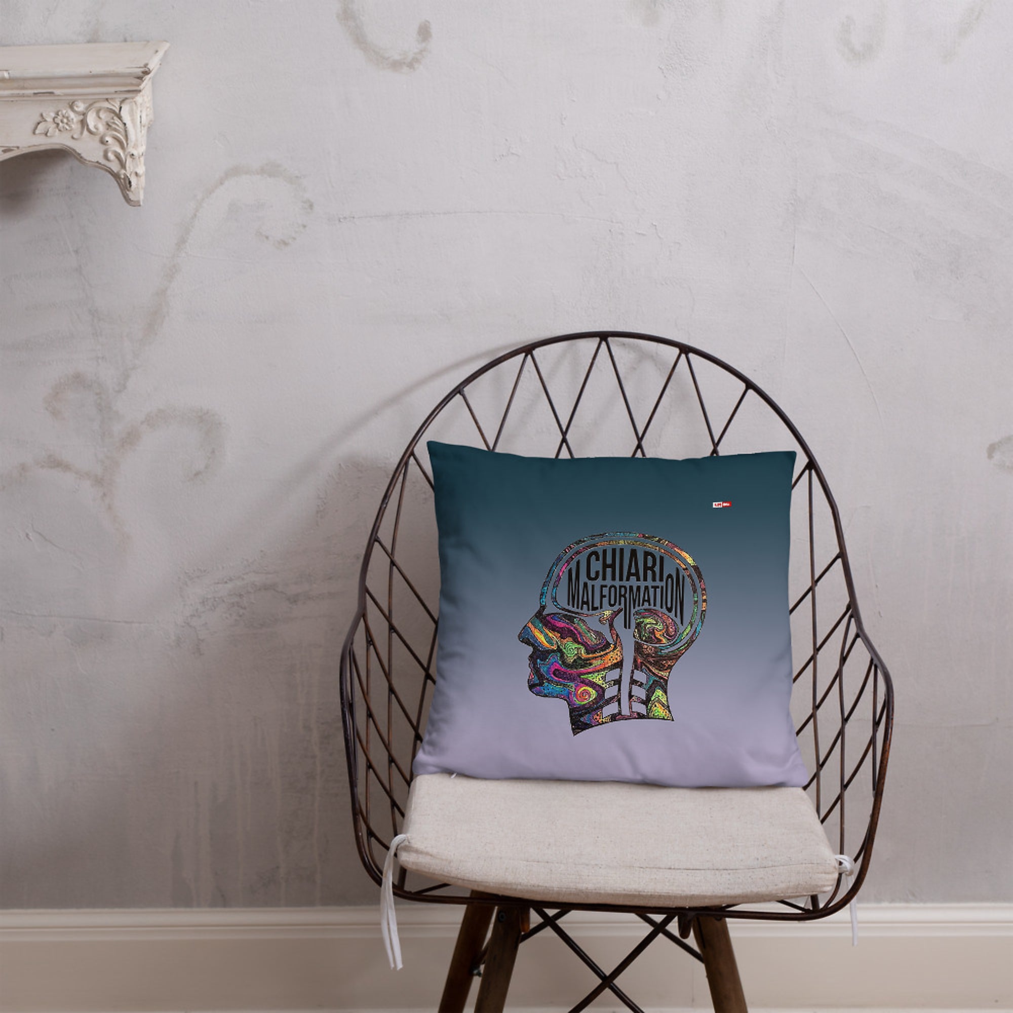 ILLTOCHILL CM Chiari Malformation awareness gift Pillow – Lifestyle Front Lifestyle 1 (Black)