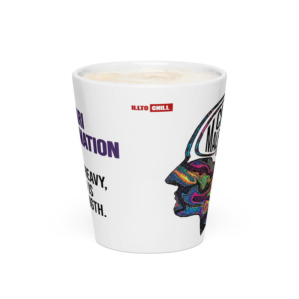 ILLTOCHILL CM Chiari Malformation awareness gift Latte mug – Flat 2 Front