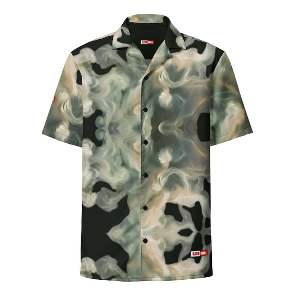 ILLTOCHILL Asthma awareness support Unisex button shirt – Ghost Front (Black)