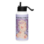 ILLTOCHILL MCAS awareness gift Stainless steel water bottle with a straw lid – Flat Left
