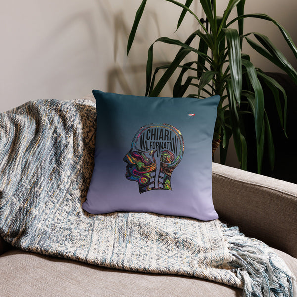 ILLTOCHILL CM Chiari Malformation awareness gift Pillow – Lifestyle 3 Front (Black)