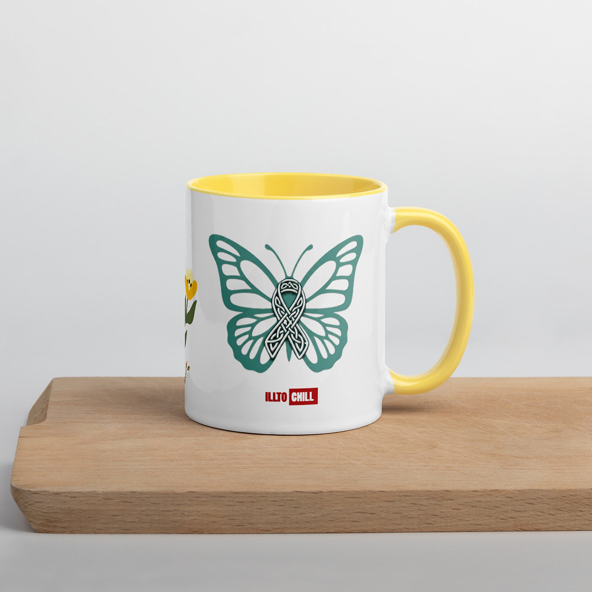 ILLTOCHILL POTS awareness gift Mug with Color Inside – Lifestyle Right