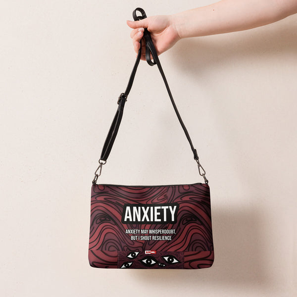 ILLTOCHILL Anxiety Awareness Crossbody Bag – Flat Lifestyle 3 Front (Anxiety Awareness Crossbody Bag)
