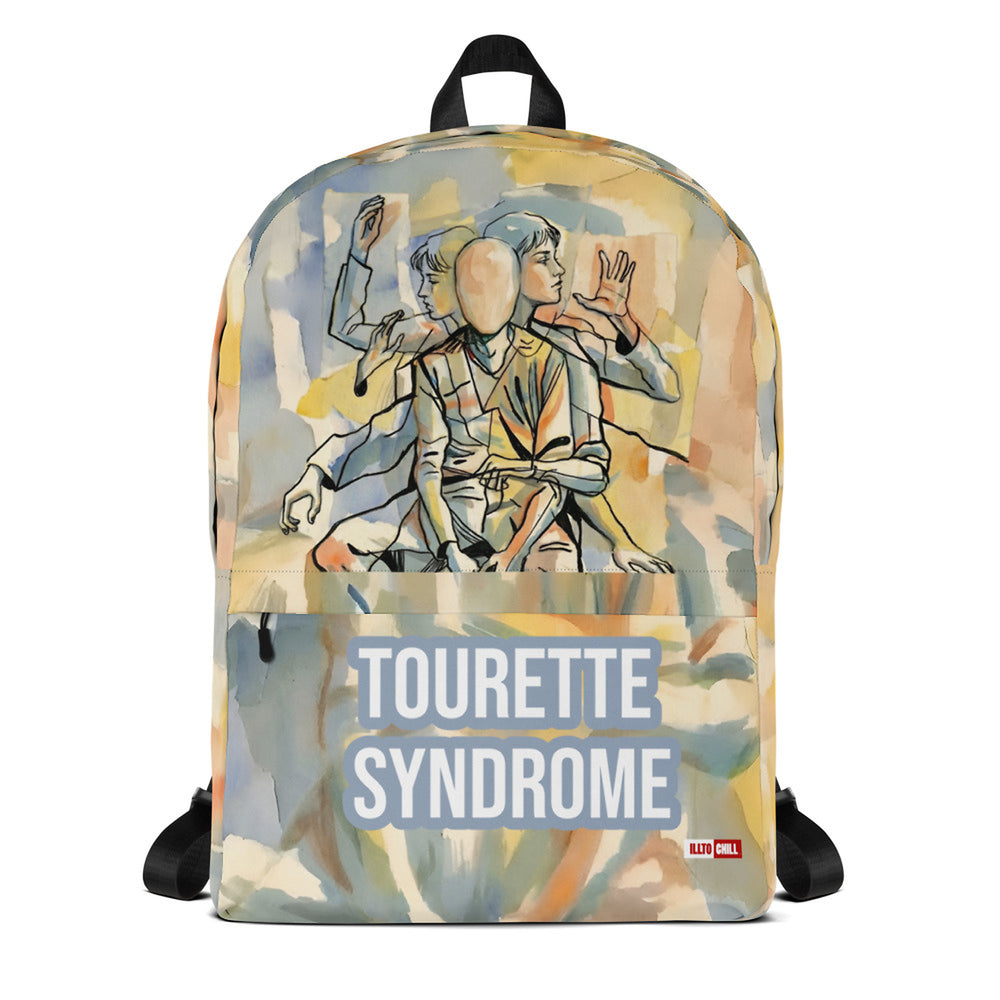 ILLTOCHILL Tourette's Syndrome Awareness Backpack – Default Front (Clear)