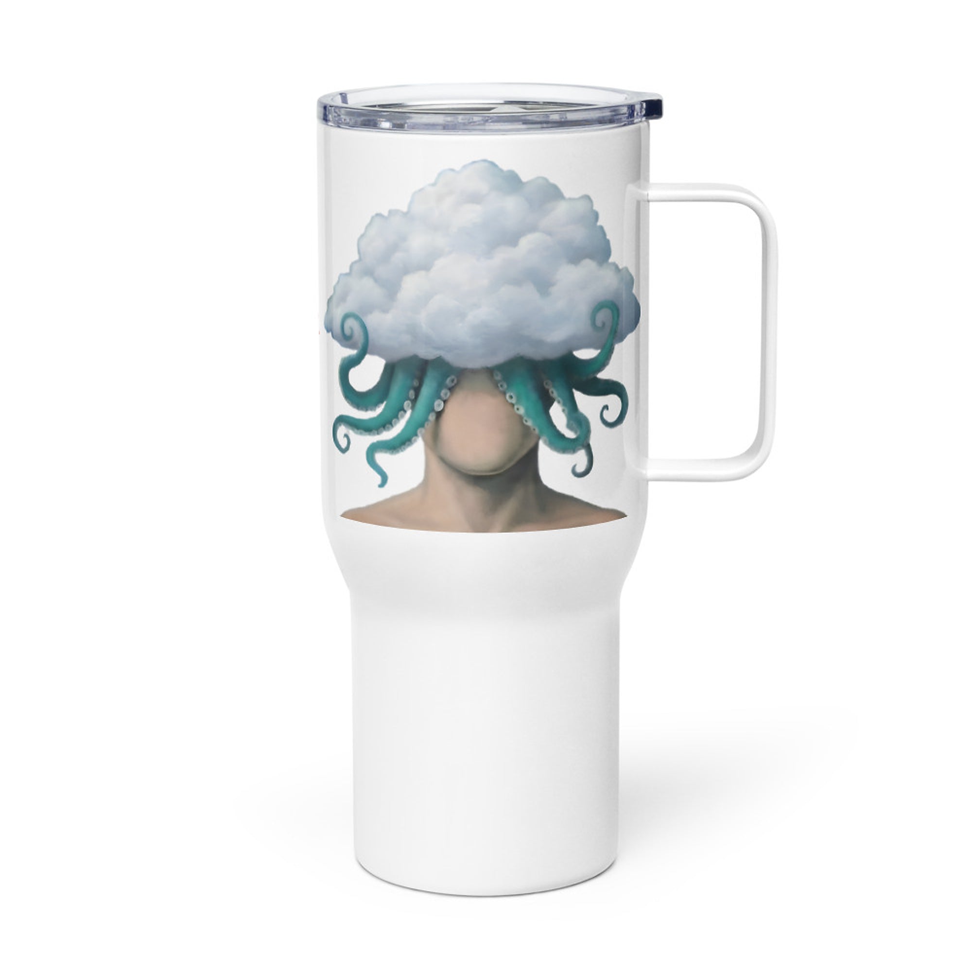 ILLTOCHILL OCD awareness Obsessive-Compulsive Disorder gift Travel mug with a handle – Flat Left