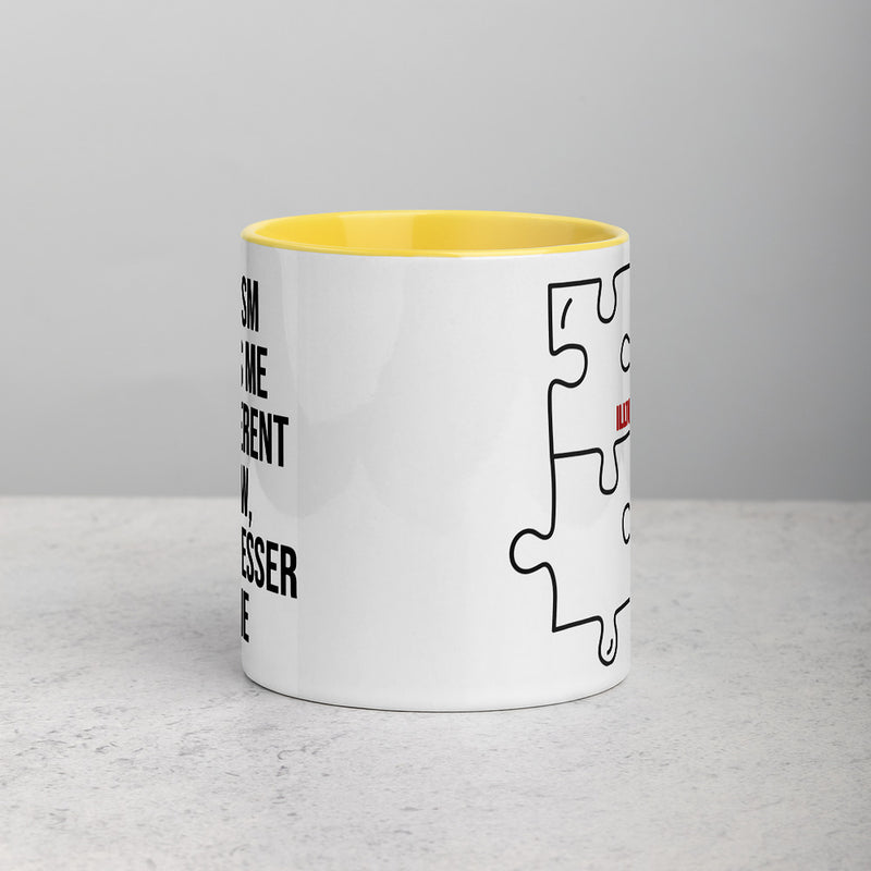 ILLTOCHILL Autism awareness neurodiversity gift  Mug with Color Inside – Lifestyle 2 Front