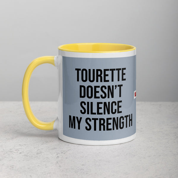 ILLTOCHILL Tourette syndrome awareness TS gift Mug with Color Inside – Lifestyle 2 Left