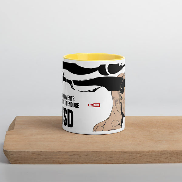 ILLTOCHILL CPTSD awareness Complex Post-Traumatic Stress disorder gift Mug with Color Inside – Lifestyle Front