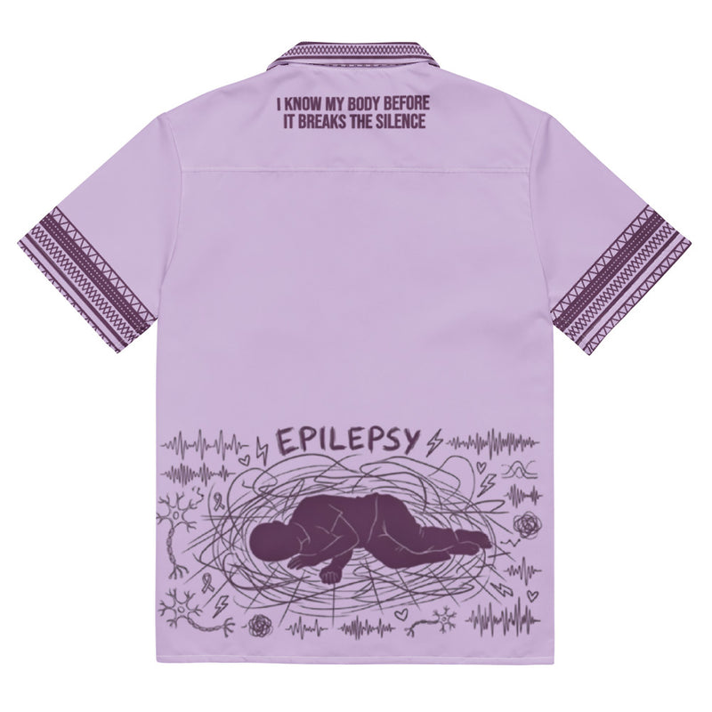 ILLTOCHILL Epilepsy awareness and support Unisex button shirt – Flat Back