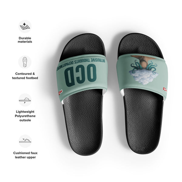 ILLTOCHILL OCD Awareness Men's Slides – Product specs Front (Ocd Awareness Men's Slides)