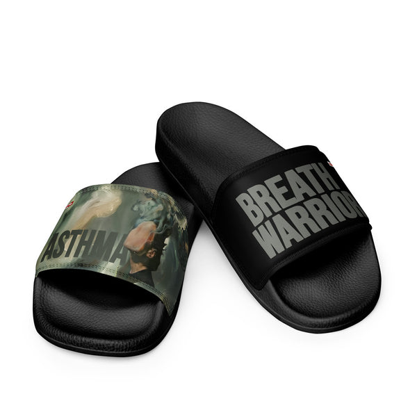 ILLTOCHILL Asthma Support Men's Slides – Flat 3 Front (Asthma Support Men's Slides)