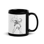 ILLTOCHILL Crohn's disease awareness and support gift Black Glossy Mug – Flat Handle on Right