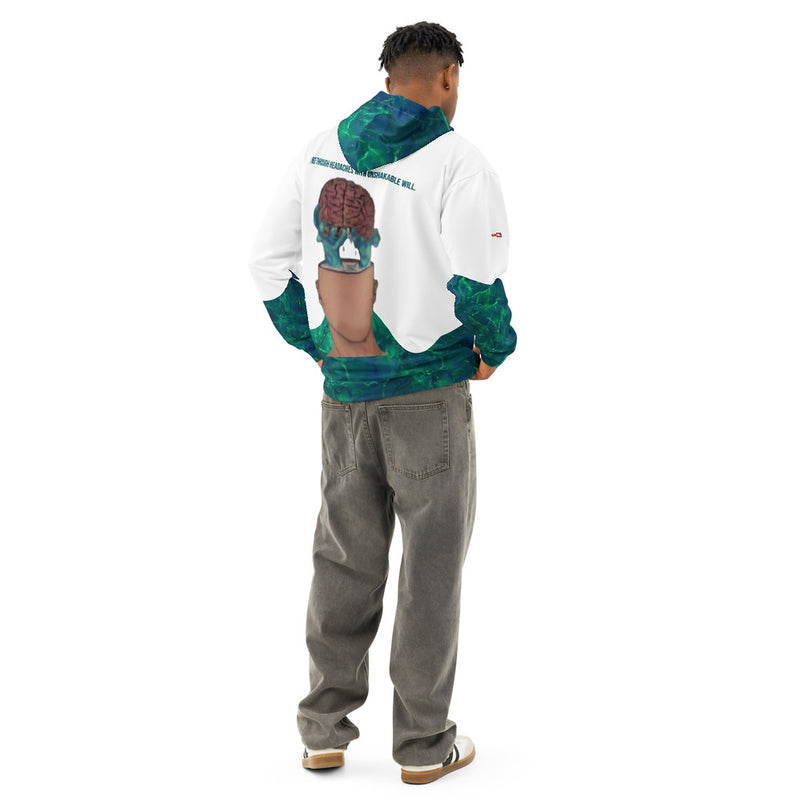 ILLTOCHILL IIH awareness Idiopathic Intracranial Hypertension support gift Unisex cotton hoodie – Men's Back (White)