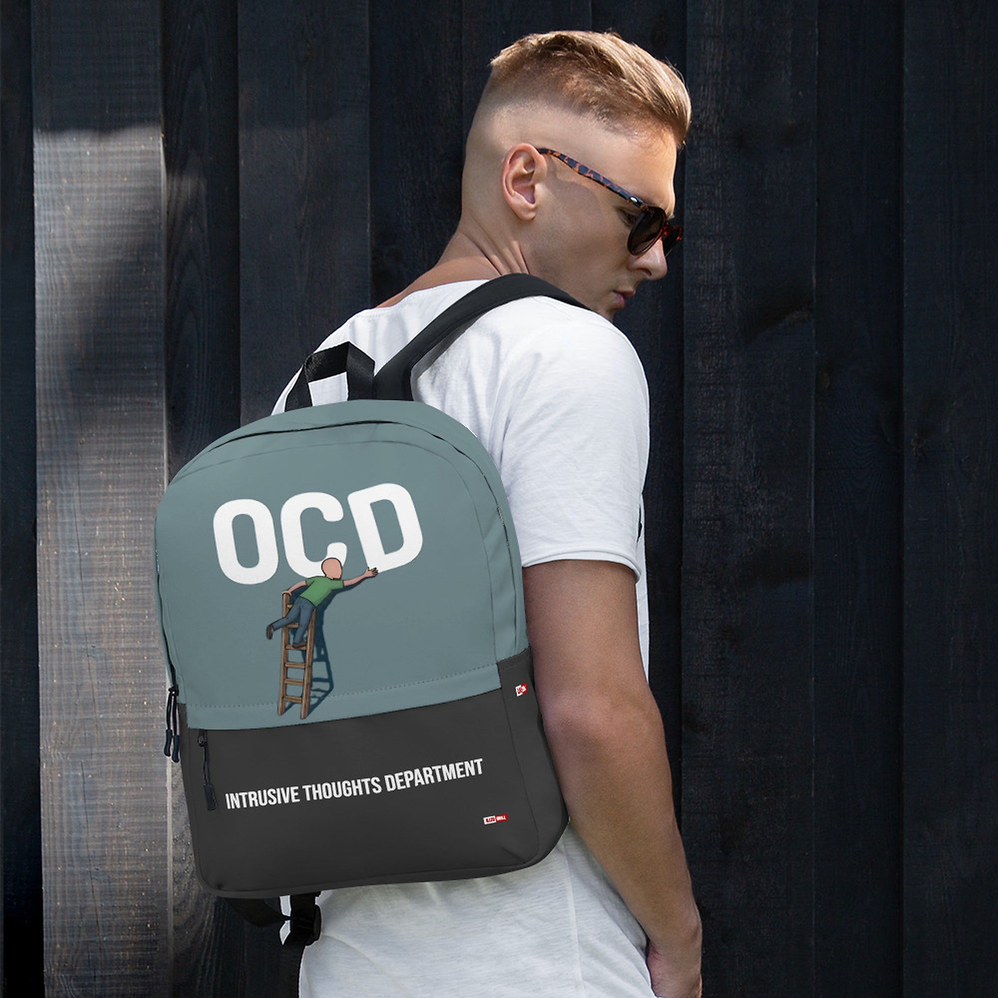 ILLTOCHILL OCD Awareness Backpack – Men's Lifestyle Front (Clear)