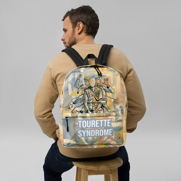ILLTOCHILL Tourette's Syndrome Awareness Backpack – Men's Front (Clear)