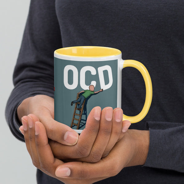 ILLTOCHILL OCD awareness Obsessive-Compulsive Disorder gift Mug with Color Inside – Lifestyle 3 Right