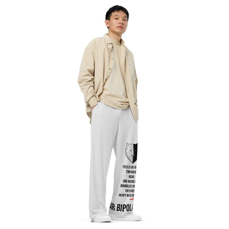 ILLTOCHILL Bipolar Support Pants – Men's Lifestyle Right Front (White)