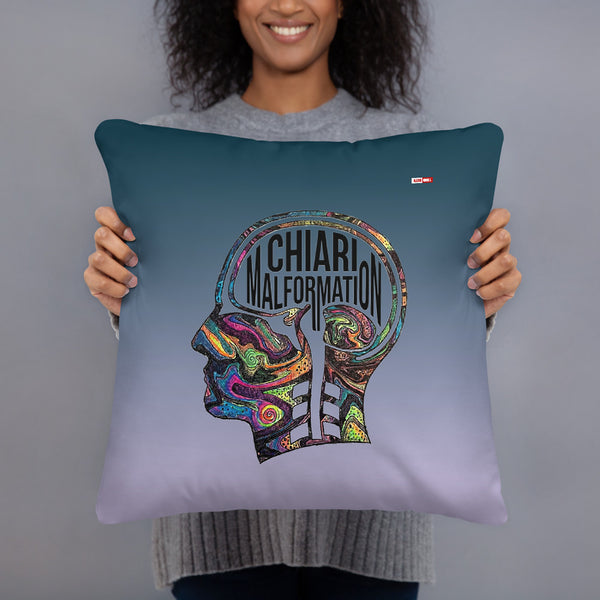 ILLTOCHILL CM Chiari Malformation awareness gift Pillow – Person Front (Black)