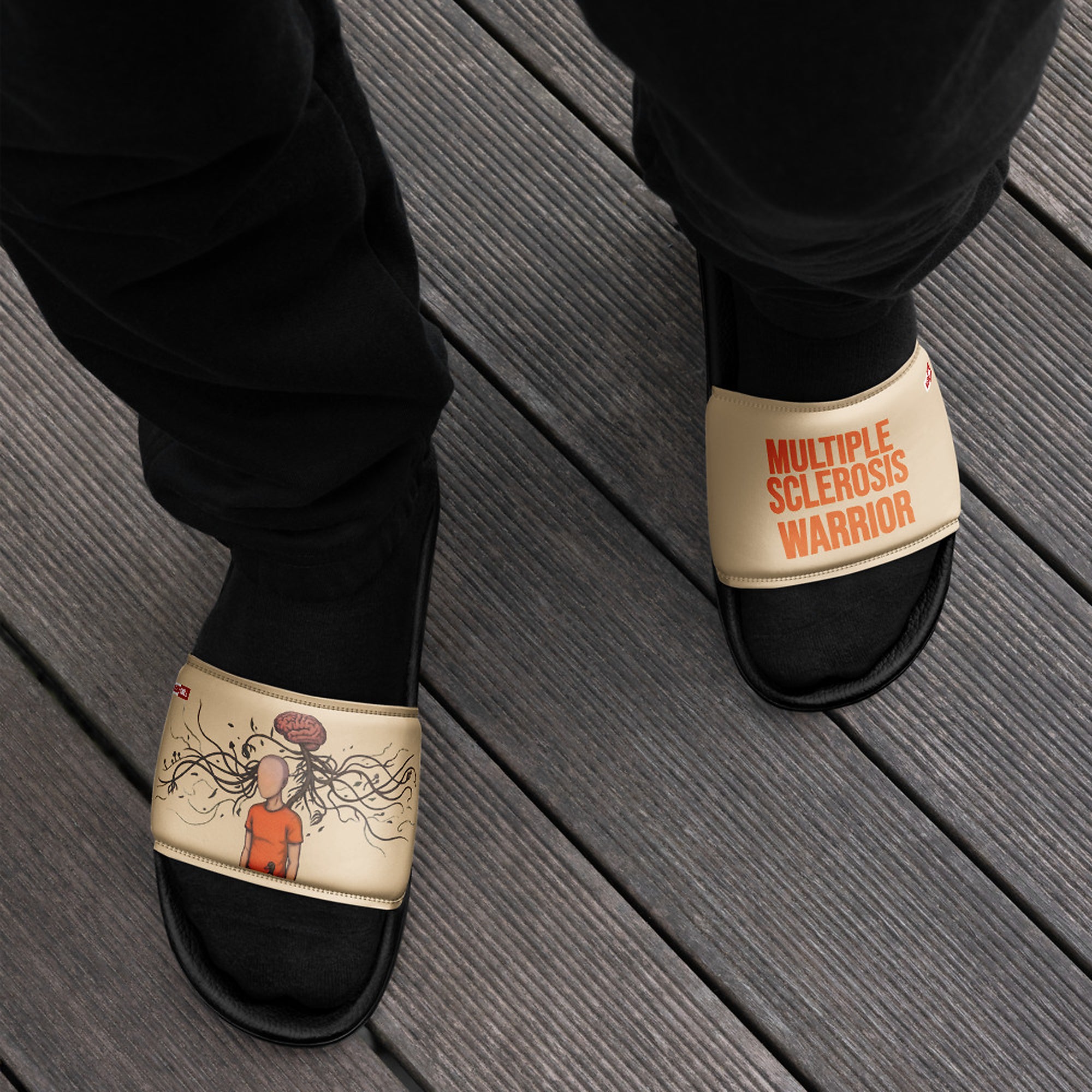 ILLTOCHILL MS Awareness Men's Slides – Men's Lifestyle Front (Ms Awareness Men's Slides)