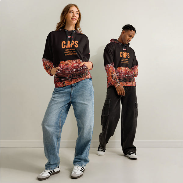 ILLTOCHILL CRPS Awareness gift Unisex cotton hoodie – Duet Front (Black)